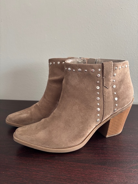 a.n.a Shoes - a.n.a Taupe Studded Ankle Booties